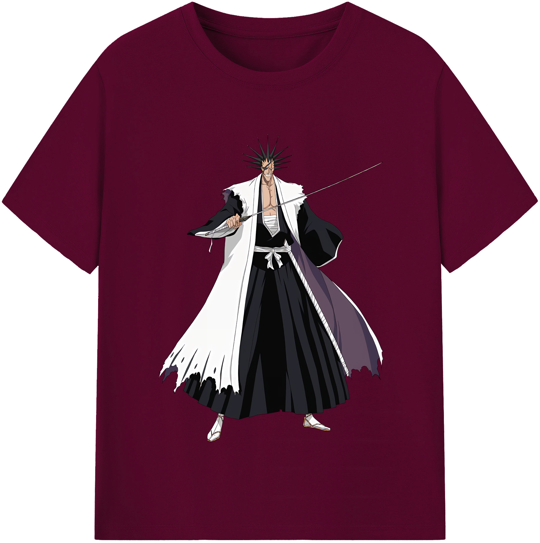 （画像用） ブリーチ ざらき けんぱち BLEACH Zaraki Kenpachi レディースカジュアルプリントTシャツ（綿100％）